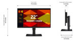Monitor Samsung S40gd De 22 Pulgadas Sin Bordes, Panel Ips,
