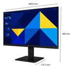 Monitor Samsung Led 22  Fhd Flat Plano 100hz Gamer