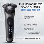 Afeitadora eléctrica PHILIPS para hombre recargable Wet/Dry 6600