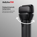 Maquinilla de afeitar BabylissPro FXONE BLACKFX, totalmente metálica, doble lámina