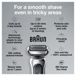 Maquinilla de afeitar eléctrica Braun Series 7 7032cs Flex para hombre plateada