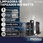 Aspiradora Lava Tapizados Midow 600w Alfombras Manchas Sofa