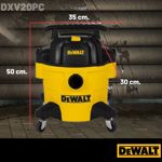 Aspiradora Sopladora  Para Líquidos Y Solidos Dewalt 20 Litros Dxv20pc