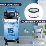 Aspiradora Sopladora Midow 15l 1200w Liquido Polvo Hepa