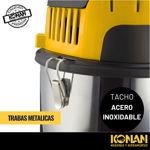 Aspiradora Industrial Konan 1400W 30Lts + Función Sopladora