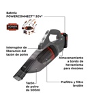 Aspiradora De Mano Black & Decker Inalámbrica 20v 500ml