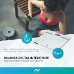 Balanza Personal Digital de Baño Nictom BP03 Blanca  Bluetooth