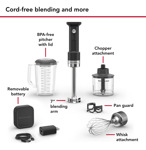 Batidora De Mano Inalámbrica Kitchenaid Go Con Accesorios Y