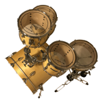 Bateria 5 Cuerpos Taurus Maple Mfp-610 Natural con Soportes