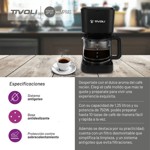Cafetera Eléctrica De Filtro Tivoli 1,25 Litros 750w Luz Led