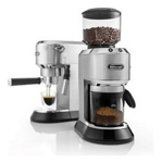 Molinillo Delonghi Dedica Cónico Con Portafiltro Plateado
