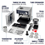 Cafetera Oster Espresso EM7400 Perfect Brew Maxima
