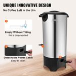 Urna De Café Vevor 50 Tazas 1000 W Con Cable Desmontable