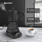 Cafetera Italiana Eléctrica Suono Base Desmontable 500W