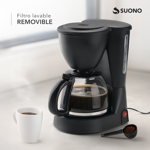 Cafetera de Filtro Eléctrica Suono 12 Tazas 1200ml Semiautomática