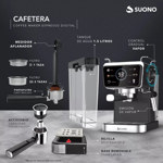 Cafetera Espresso Digital 1.5litros 20 Bar 1350w Color Negro