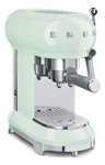 Cafetera Espresso Smeg Retro Verde Pastel De Acero Inoxidabl