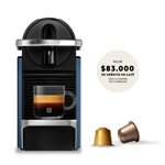 Cafetera Nespresso Pixie Blue Curva D62-AR-SI-NE