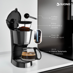 Cafetera Electrica Suono HOG0157 de Filtro 600Ml 6 Pocillos