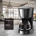 Cafetera Electrica Suono HOG0157 de Filtro 600Ml 6 Pocillos