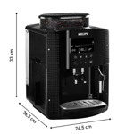 CAFETERA KRUPS ESPRESSO FULL AUTO DISPLAY EA815070 - NEGRA 15 BARES DE PRESION