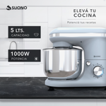 Batidora Planetaria Suono HOG0328 5 Lts 1000W Celeste