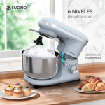Batidora Planetaria Suono HOG0328 5 Lts 1000W Celeste