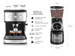 Kit de Cafetera Express CME04 + Molinillo De Café Profesional Gadnic