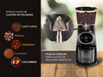 KIT Molinillo De Cafe Profesional CG165 + Cafetera Manual Francesa Gadnic 
