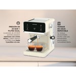 Cafetera Express Negra Winco W1927 Con Espumador De Leche Digital Touch 20 BAR