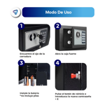 Caja Fuerte Digital Electronica de Seguridad Waggs con Combinación 22 X 17CM