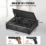 Caja Fuerte Biométrica Vevor Para Pistolas, Acceso Rápido Po