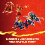 Mech de juguete LEGO NINJAGO Ninja Climber de Kai con 4 figuras de ninjas