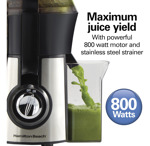 Extractor De Jugo Hamilton Beach 67608 Acero Inoxidable Gran