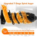 Exprimidor masticador AMZCHEF Slow Cold Press con espiral mejorada
