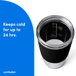 Licuadora portátil NutriBullet Flip con taza Tritan negra NBPB10