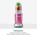 Licuadora NutriBullet NB9-1301PINK Pro 900 W, 13 unidades, color rosa baya