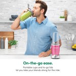 Licuadora NutriBullet NB9-1301PINK Pro 900 W, 13 unidades, color rosa baya