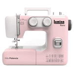 Maquina de Coser Lumina Flora Rosa Trabajos Pesados con 24 Diseños de Puntada
