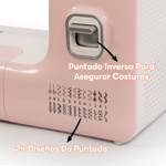 Maquina de Coser Lumina Flora Rosa Trabajos Pesados con 24 Diseños de Puntada