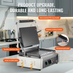 Parrilla Panini Eléctrica 1800 W Acero Inoxidable