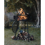 PARRILLA KANKAY - NEGRA 55 CM DIAMETRO HIERRO 28MM 3 PATAS DESMONTABLES