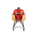 Kamado Omega Xxl 25 Parrilla Ahumador Movil Asador Roja