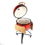 Kamado Omega Xxl 25 Parrilla Ahumador Movil Asador Roja