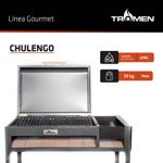 Chulengo A Leña Con Fogonero Enlozado Tromen Color Gris