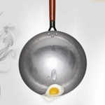 Wok de Hierro con Mango de Madera Antiadherente shovel A