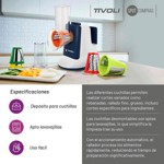 Rallador Eléctrico Tivoli 5 Cuchillas + Empujador Alimentos