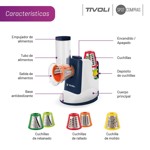 Rallador Eléctrico Tivoli 5 Cuchillas + Empujador Alimentos