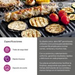Parrilla Gril Doble 2000w Tivoli - Apertura 180 Grado