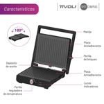 Parrilla Gril Doble 2000w Tivoli - Apertura 180 Grado